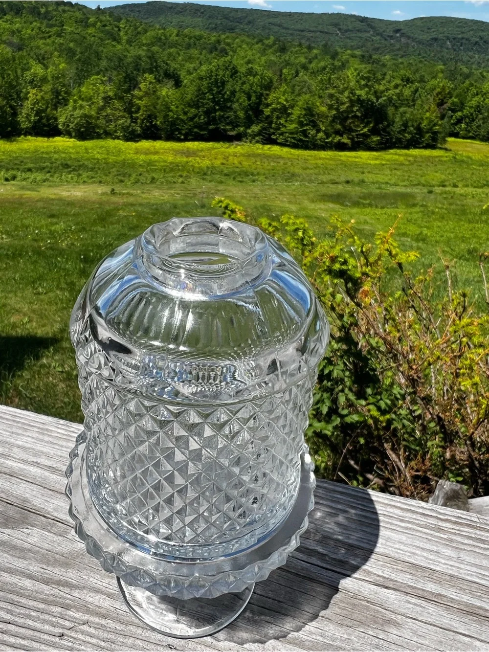 VTG- Viking Diamond Point Glimmer Fairy lamp-Clear UV Reactive-RARE- SEE PHOTOS